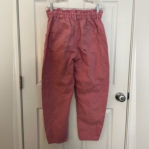Zara pink paper bag style jeans, size 8